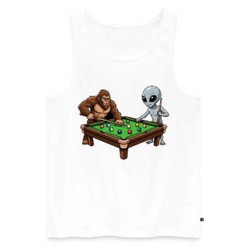 Billard Profi Design – Snooker & Pool Billard - Männer Premium Bio Tank Top - Weiß - Vorne - AI Model Male 178 light (178cm)