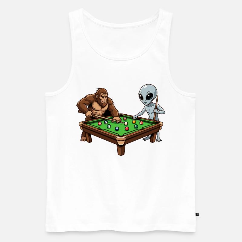 Billard Profi Design – Snooker & Pool Billard - Männer Premium Bio Tank Top - Weiß