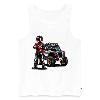 SSV Rally Offroad Racing Driver - Men's Premium Organic Tank Top - white - Front - AI Model Male 178 light (178cm)