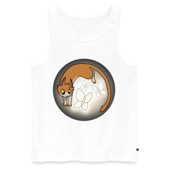 Schnurrhaare des Lichts - Männer Premium Bio Tank Top - Weiß - Vorne - Michal (187cm)