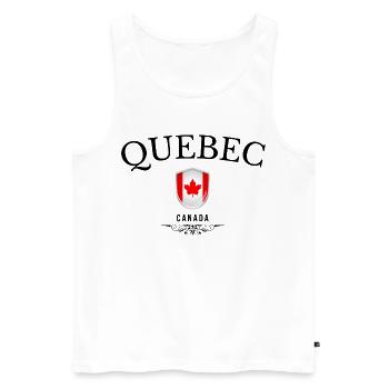 Souvenir Quebec, elegantes Design Quebec - Männer Premium Bio Tank Top - Weiß - Vorne - Michal (187cm)