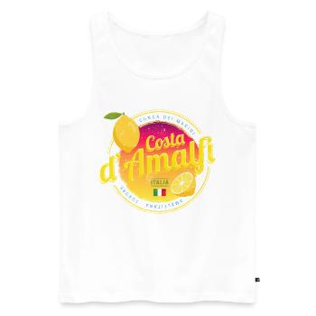 Costa d'Amalfi in Italien Amalfiküste Souvenir - Männer Premium Bio Tank Top - Weiß - Vorne - Michal (187cm)