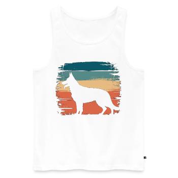 Dingo Australischer Wildhund Tierliebhaber Design - Männer Premium Bio Tank Top - Weiß - Vorne - AI Model Male 178 light (178cm)