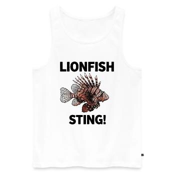 Lionfish Danger Sting Flying Lionfish Black - Men's Premium Organic Tank Top - white - Front - AI Model Male 178 light (178cm)