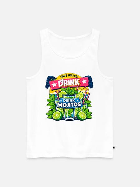 Save the water, drink Mojitos - Men's Premium Organic Tank Top - white