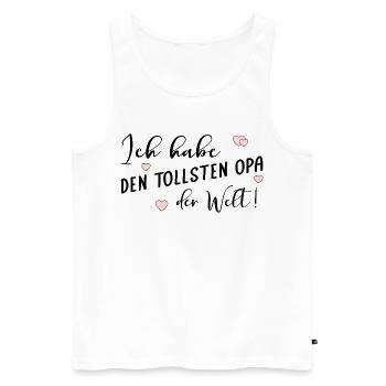 Komplimente Opa - Männer Premium Bio Tank Top - Weiß - Vorne - Michal (187cm)
