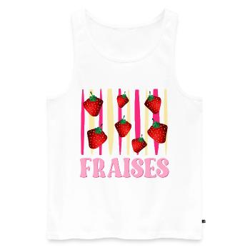 Fraises - Débardeur bio Premium Homme - blanc - Devant - Michal (187cm)