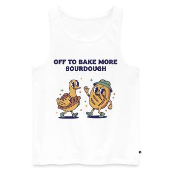 Nouvelle période de la pâtisserie au pain au levain - Débardeur bio Premium Homme - blanc - Devant - AI Model Male 178 light (178cm)