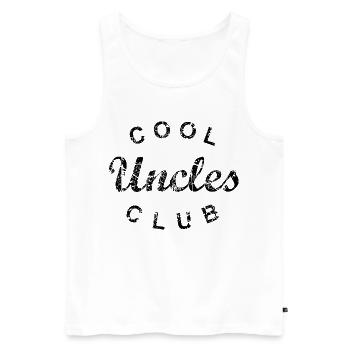 Cool Uncles Club Onkel Vatertag Geschenk - Männer Premium Bio Tank Top - Weiß - Vorne - Michal (187cm)