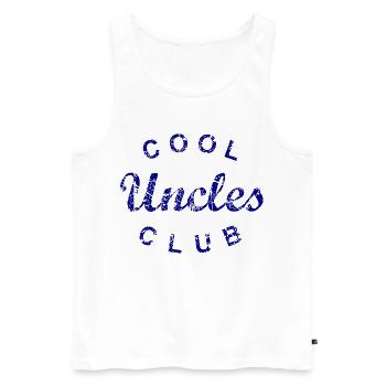 Cool Uncles Club Onkel Vatertag Geschenk - Männer Premium Bio Tank Top - Weiß - Vorne - Michal (187cm)
