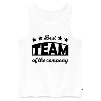 Team Player - Men's Premium Organic Tank Top - white - Front - AI Model Male 178 light (178cm)