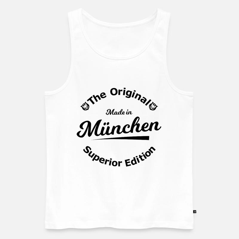 Münchner Buam - Männer Premium Bio Tank Top - Weiß
