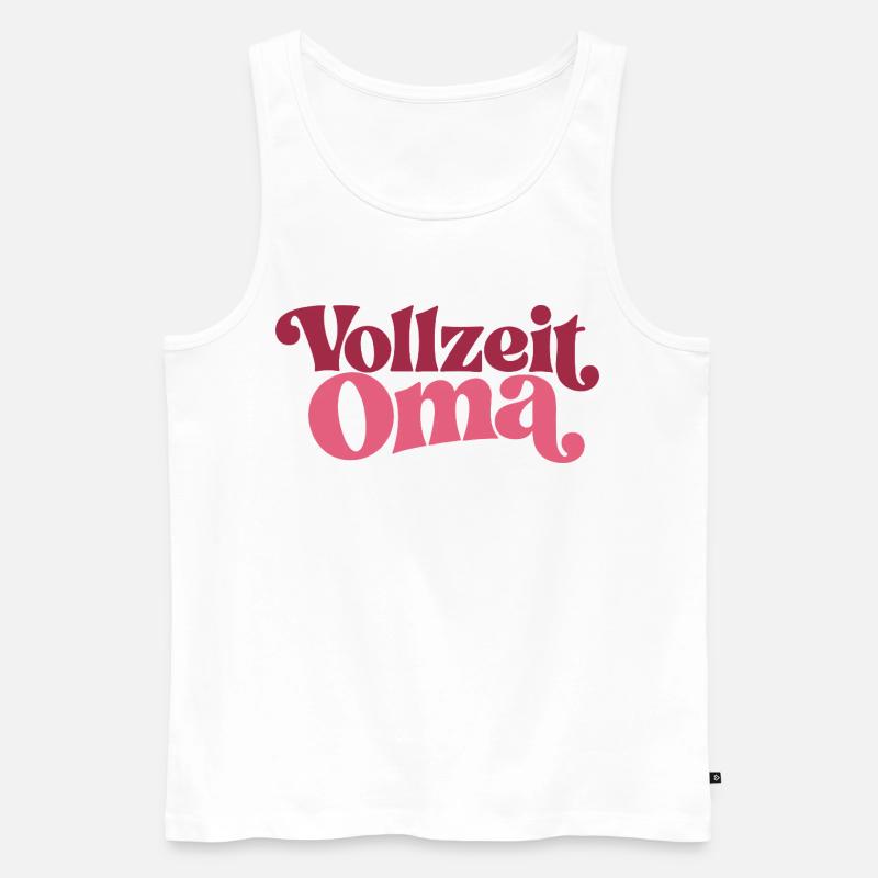 Vollzeit Oma | Großmutter Geschenk - Männer Premium Bio Tank Top - Weiß