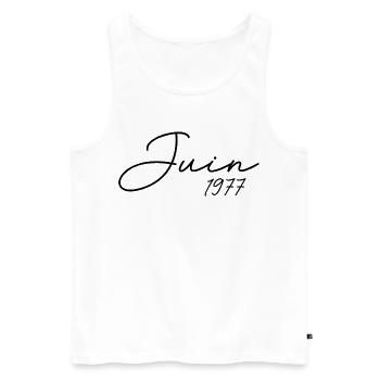 Geburtstag 1977 Juni 1977 Geschenk Juni 1977 - Männer Premium Bio Tank Top - Weiß - Vorne - Michal (187cm)