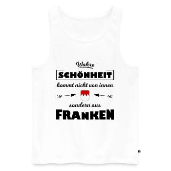 Wappencrest roter Zackenrand Franken - Männer Premium Bio Tank Top - Weiß - Vorne - Michal (187cm)