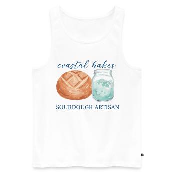 Sourdough Bread Baking Baker Artisan Coastal Bakes - Men's Premium Organic Tank Top - white - Front - Michal (187cm)