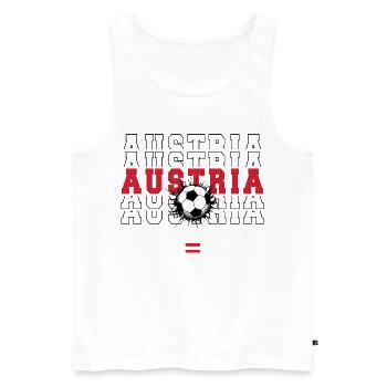 Austria Fußball Fan Österreich Soccer - Männer Premium Bio Tank Top - Weiß - Vorne - AI Model Male 178 light (178cm)