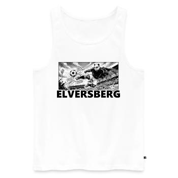 Fußball Panda Kaiserlinde Elversberg - Männer Premium Bio Tank Top - Weiß - Vorne - AI Model Male 178 light (178cm)