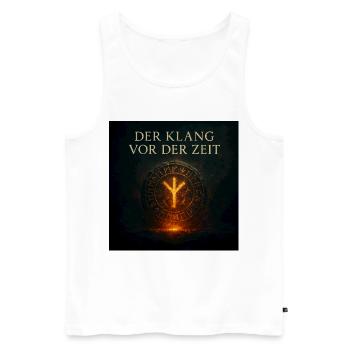 Der Klang vor der Zeit - Männer Premium Bio Tank Top - Weiß - Vorne - AI Model Male 178 light (178cm)
