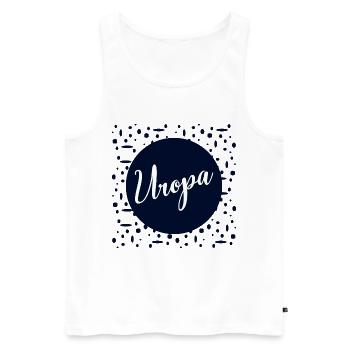 Baby verkünden Uropa - Männer Premium Bio Tank Top - Weiß - Vorne - AI Model Male 178 light (178cm)