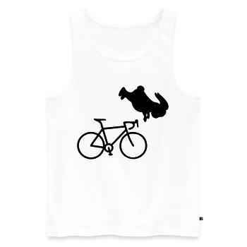 Bicycle Cycling Bunny - Men's Premium Organic Tank Top - white - Front - AI Model Male 178 light (178cm)