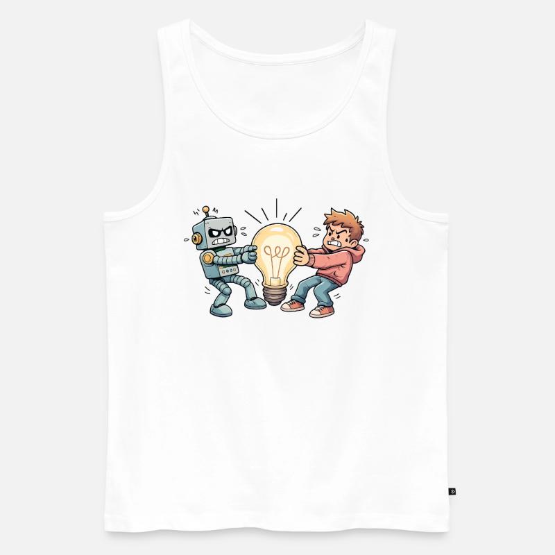 WhosIdea - Männer Premium Bio Tank Top - Weiß