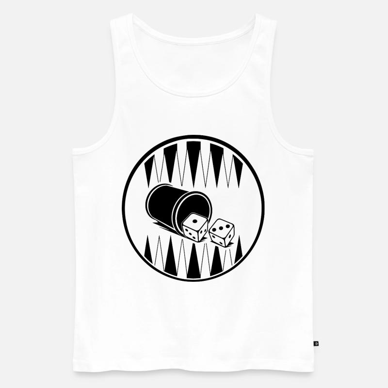 Backgammon | Brettspiel | Geschenk - Männer Premium Bio Tank Top - Weiß