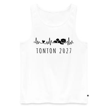 Futur Tonton 2027 Annonce Grossesse Pour Oncle - Männer Premium Bio Tank Top - Weiß - Vorne - AI Model Male 178 light (178cm)