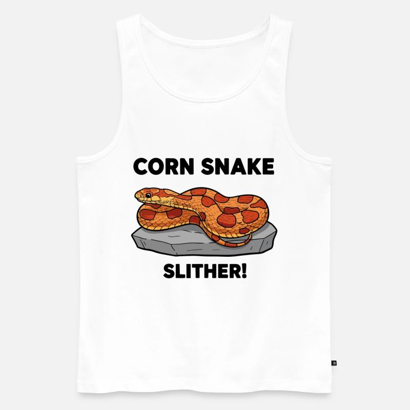 Kornschlangen-Schlängelstein - Männer Premium Bio Tank Top - Weiß