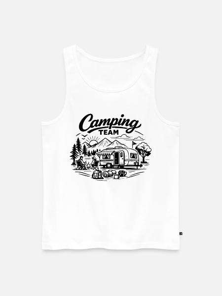 Camping Team Wagon - Men's Premium Organic Tank Top - white