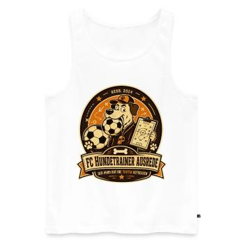 FC Hundetrainer Ausrede - Männer Premium Bio Tank Top - Weiß - Vorne - Michal (187cm)