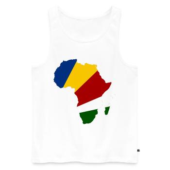 Seychellen_Flagge_Afrika - Débardeur bio Premium Homme - blanc - Devant - AI Model Male 178 light (178cm)
