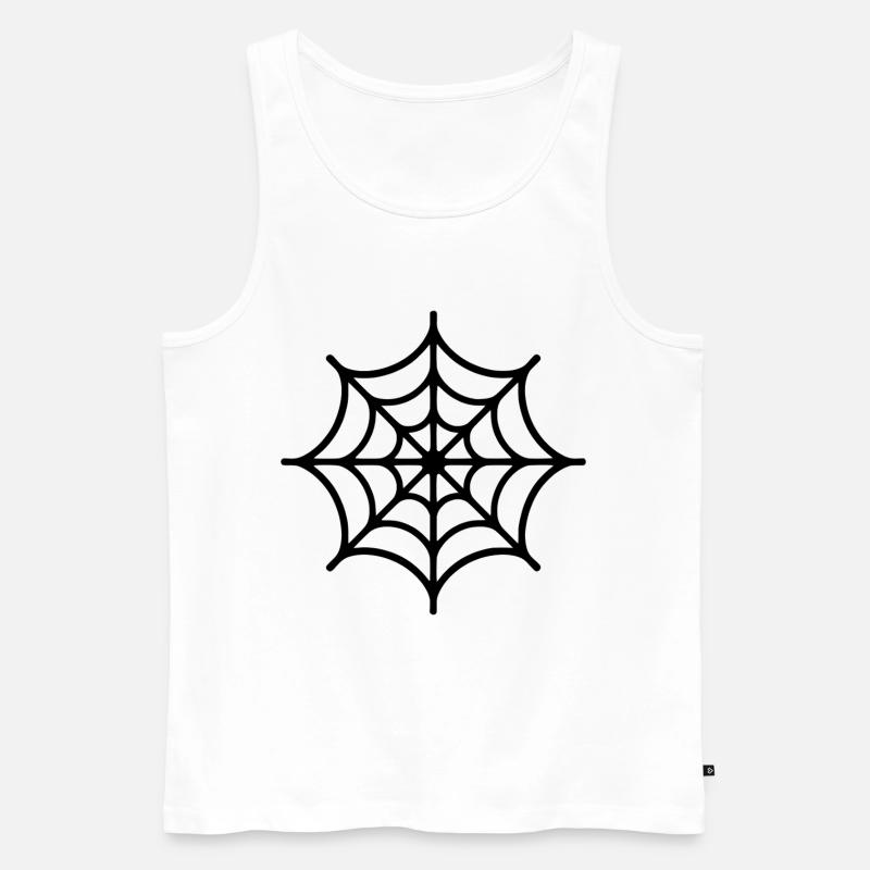 Spider Web Spider - Men's Premium Organic Tank Top - white