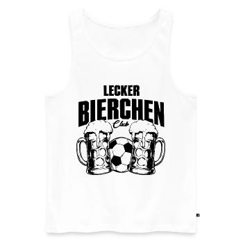 Lecker Bierchen Club Maßkrug Fußball Edition - Männer Premium Bio Tank Top - Weiß - Vorne - Michal (187cm)