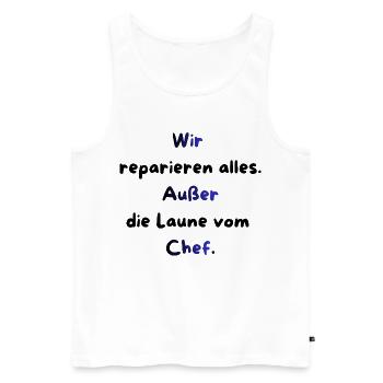 Instandhaltung T-Shirt Lustiges Geschenk Handwerk! - Männer Premium Bio Tank Top - Weiß - Vorne - Michal (187cm)