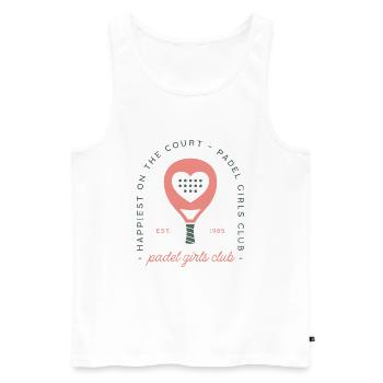 Padel girls club pink aesthetic - Men's Premium Organic Tank Top - white - Front - Michal (187cm)