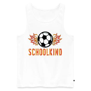 Soccer Schookind - Men's Premium Organic Tank Top - white - Front - Michal (187cm)