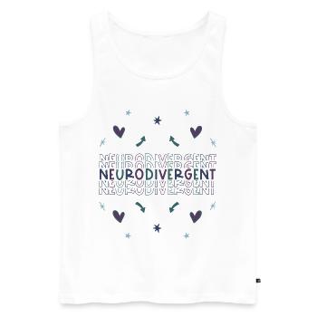 Neurodivergent - Autism Adhd Autismus Adhs - Men's Premium Organic Tank Top - white - Front - AI Model Male 178 light (178cm)