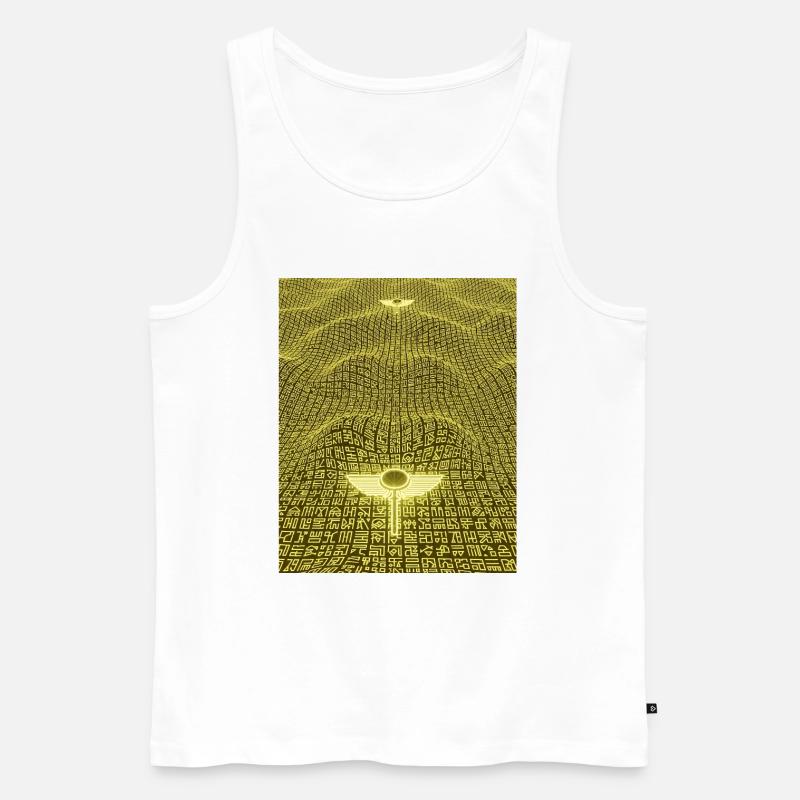 Ancient Golden Code Alien Artifact - Men's Premium Organic Tank Top - white