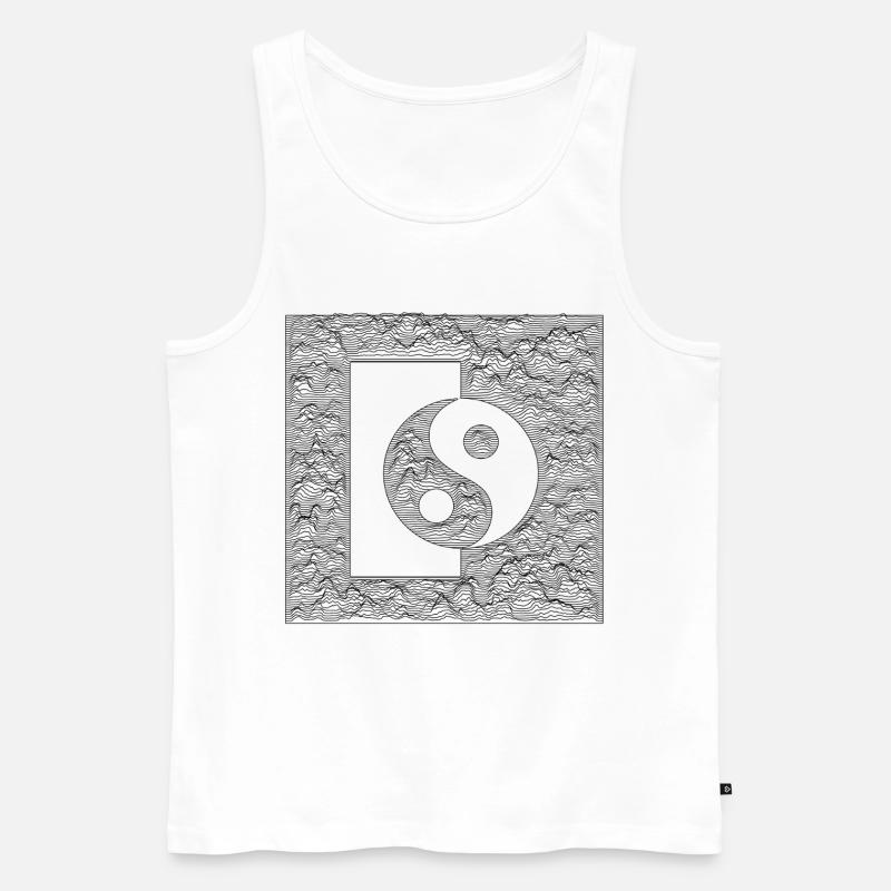 Yin Yang – Schwarz - Männer Premium Bio Tank Top - Weiß