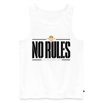 No Rules Live Bold Ride Free - Men's Premium Organic Tank Top - white - Front - AI Model Male 178 light (178cm)