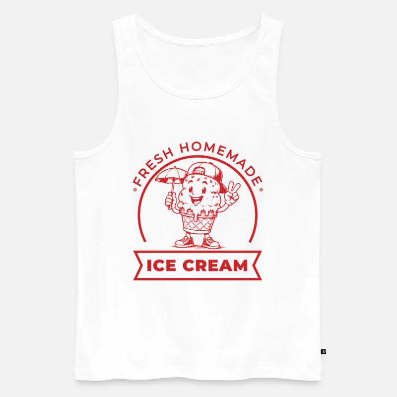 Fresh Homemade mit Schirm und Cap - Männer Premium Bio Tank Top - Weiß