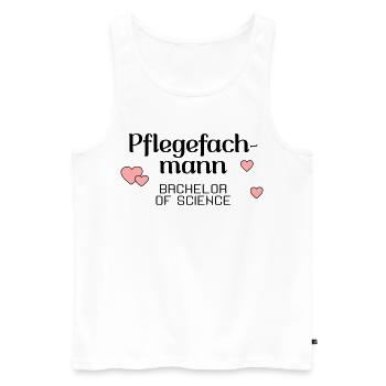 Pflegefachmann Studium Abschluss - Männer Premium Bio Tank Top - Weiß - Vorne - AI Model Male 178 light (178cm)