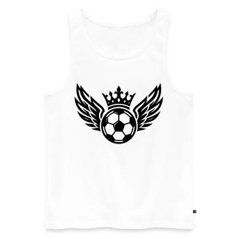 Fussball Wappen Krone Symbol - Männer Premium Bio Tank Top - Weiß - Vorne - AI Model Male 178 light (178cm)