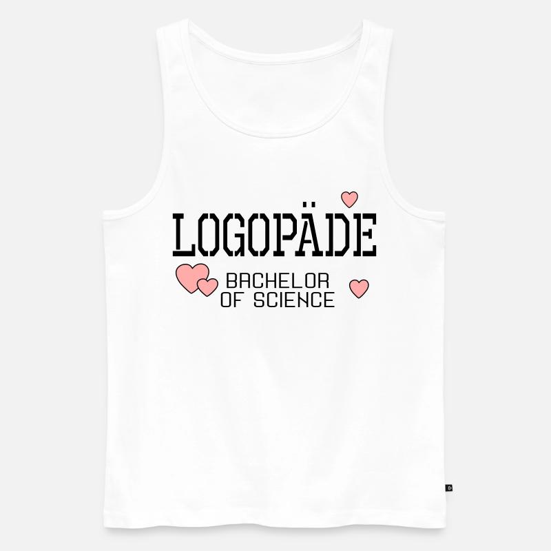 Logopäde Bachelor-Studium Logopädie - Männer Premium Bio Tank Top - Weiß