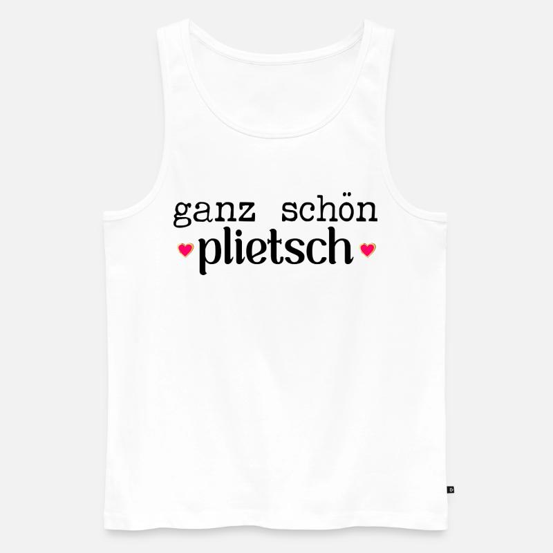 Hamburg Komplimente Plietsch - Männer Premium Bio Tank Top - Weiß