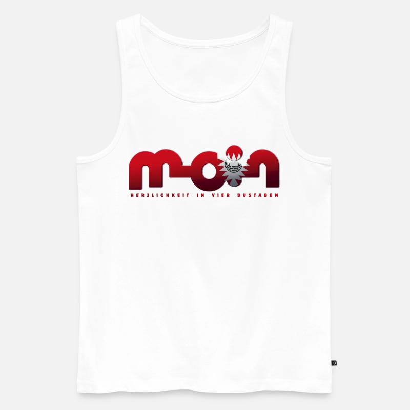 Moin - Männer Premium Bio Tank Top - Weiß