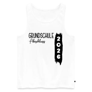 Grundschule Abschluss 2026 - Männer Premium Bio Tank Top - Weiß - Vorne - Michal (187cm)
