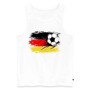 Football allemand utilisé - Débardeur bio Premium Homme - blanc - Devant - AI Model Male 178 light (178cm)