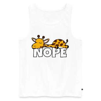 Faule Giraffe Nope Not Today Faulpelz Afrika - Männer Premium Bio Tank Top - Weiß - Vorne - AI Model Male 178 light (178cm)
